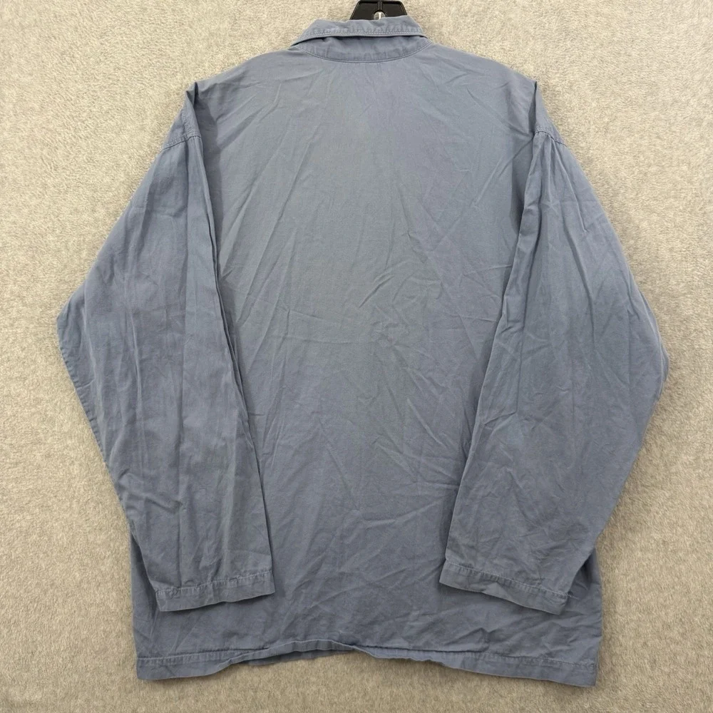 Polo Ralph Lauren Blue Cotton Pajama Top L Oversized Sleep Shirt